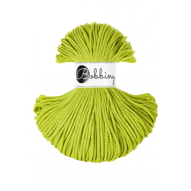 bobbiny junior braided cord - dopamine lime 3mm - 100mt | 1pc