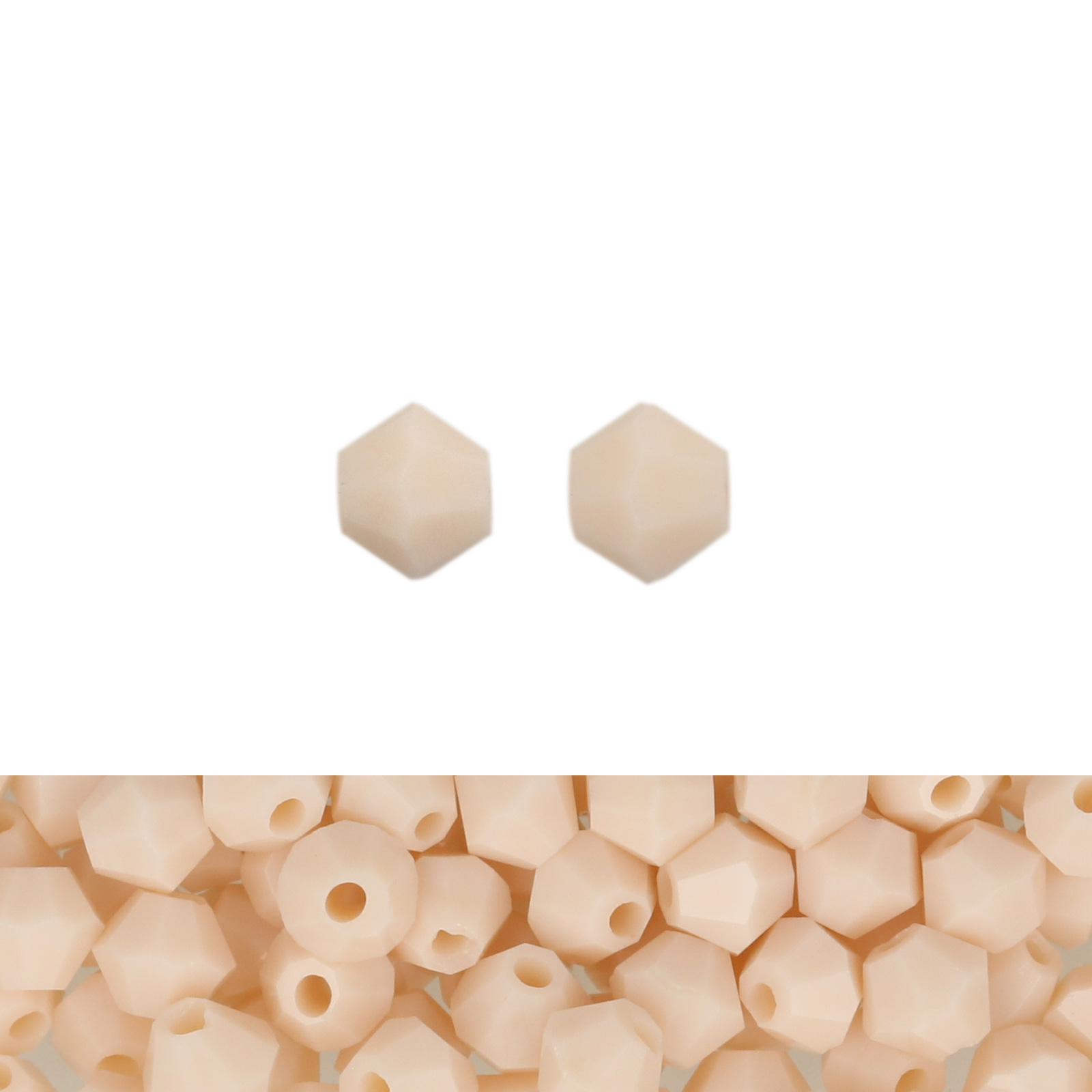bicone brilliant opaque champagne 4mm | 120pc