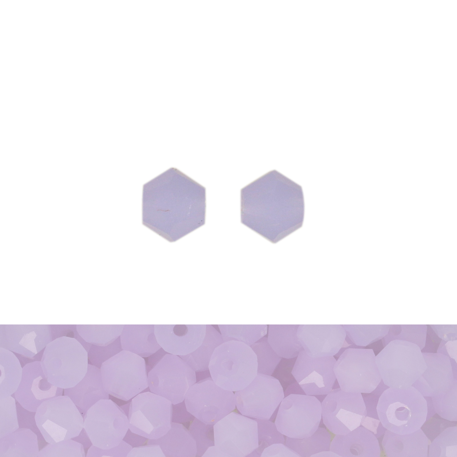 bicone brilliant opal lavender 4mm | 120pc