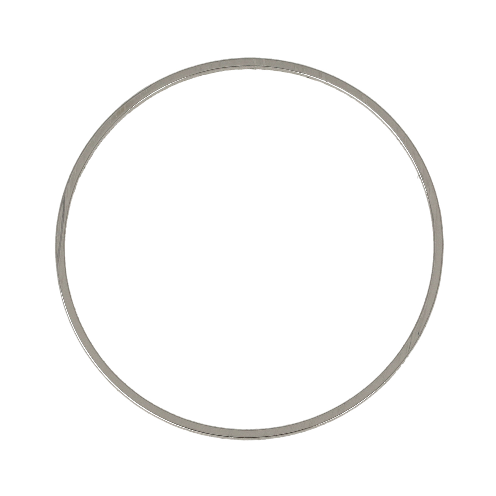 open shape component rhodium silver plated circle 30mm | 10pc