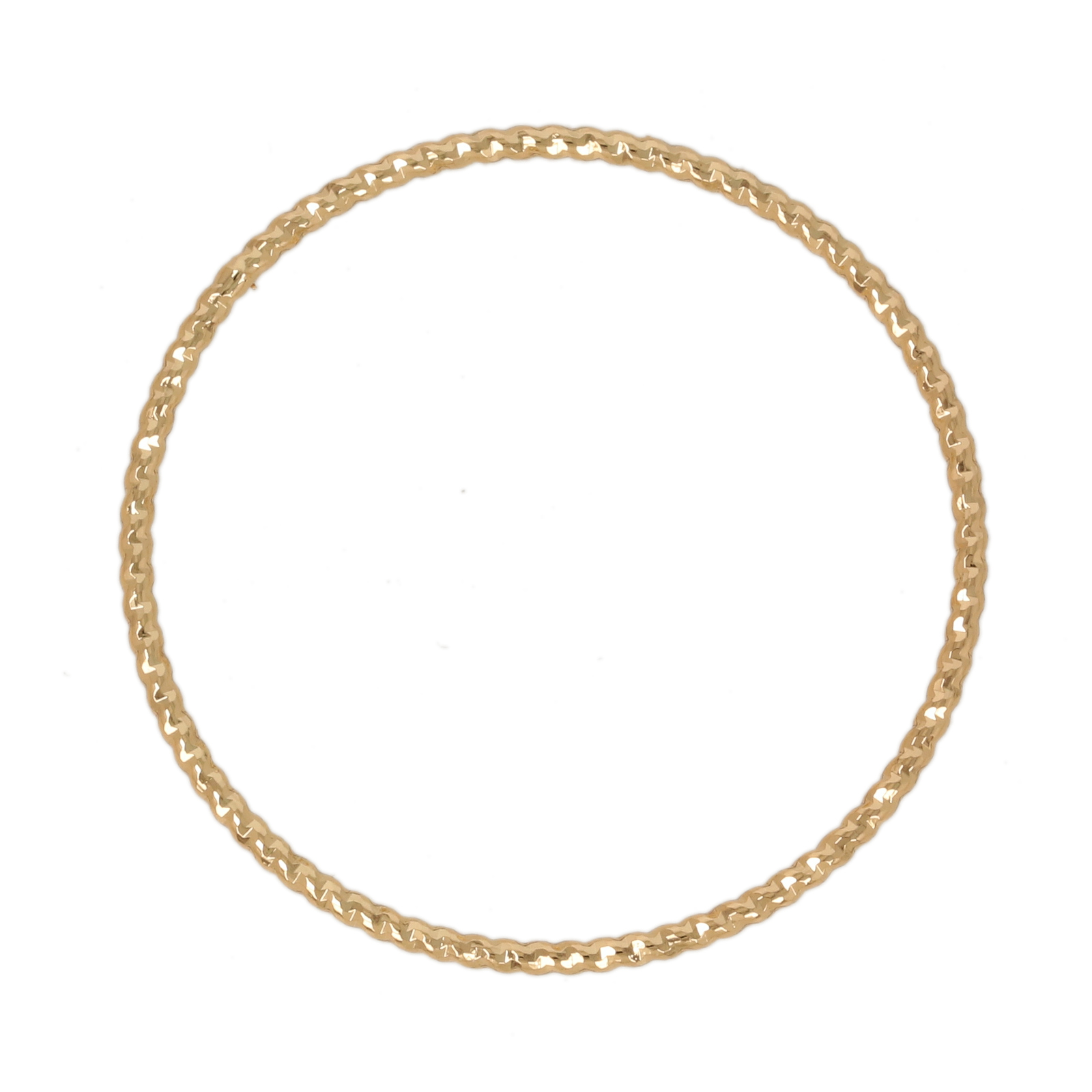 open shape component gold plated diamond cut circle 30mm | 10pc