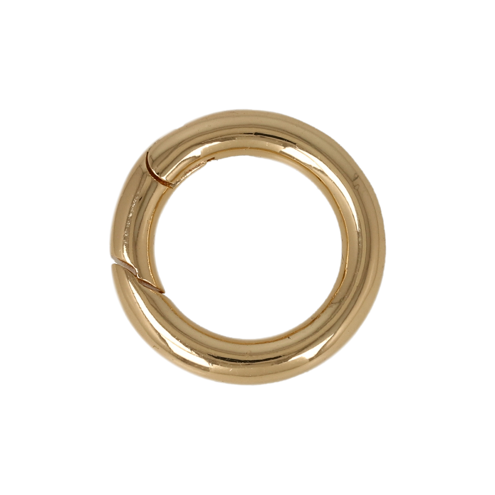 gold plated lobster round clasp 16mm | 1pc