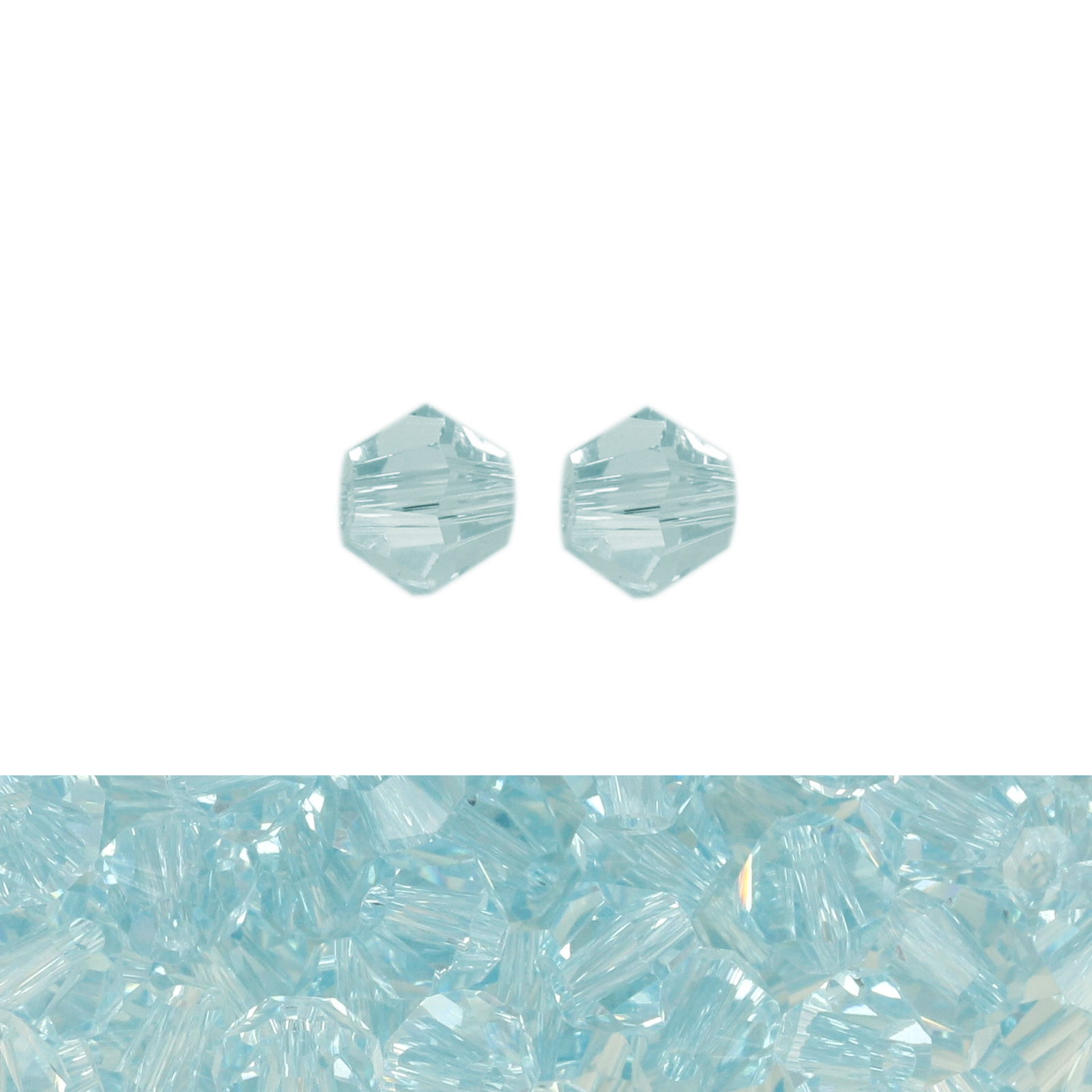 bicone brilliant light aquamarine 4mm | 120pc