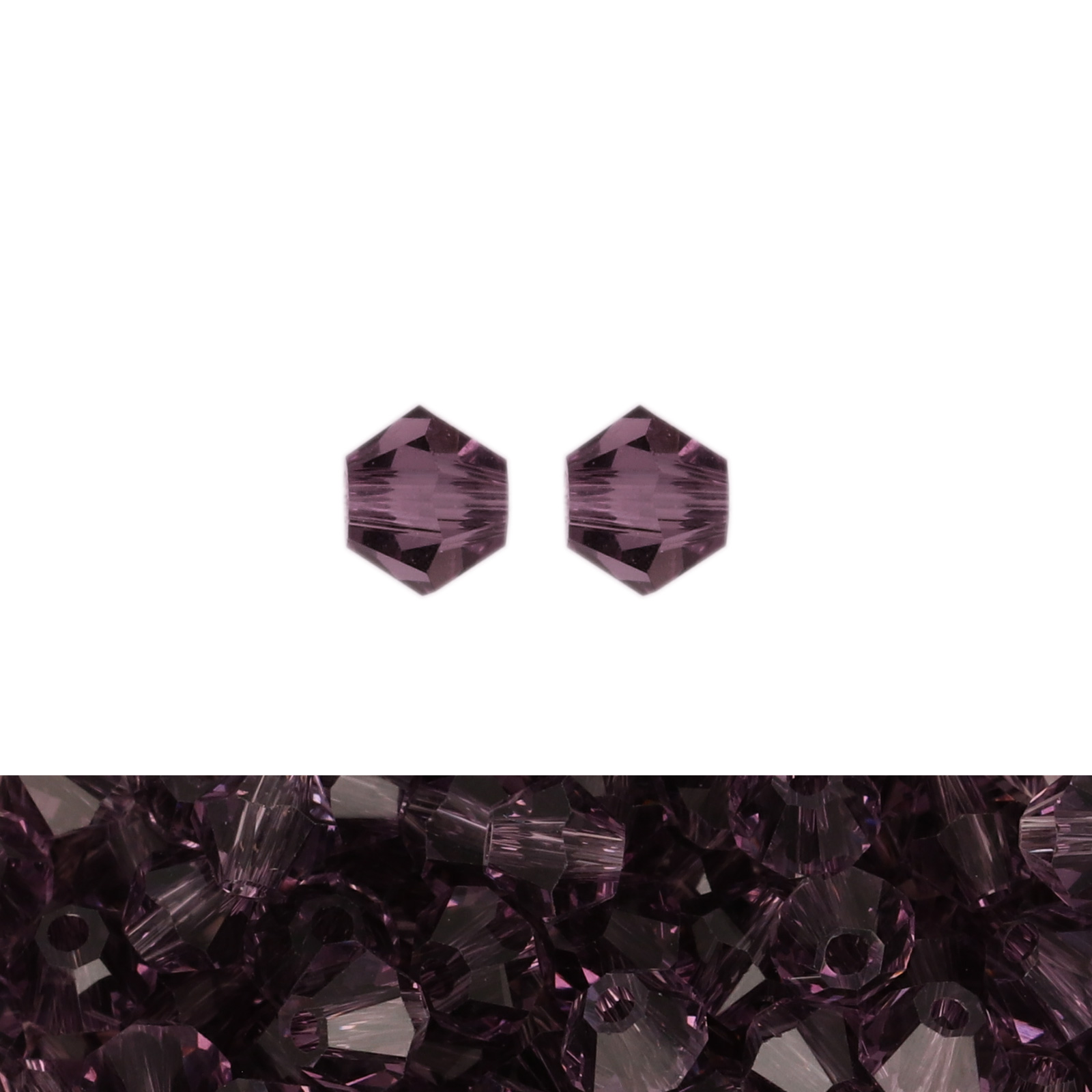 bicone brilliant amethyst 4mm | 120pc