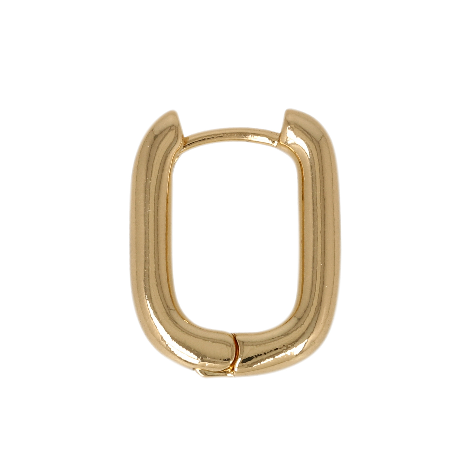 gold plated leverback hoop earring 18x14mm | 2pc