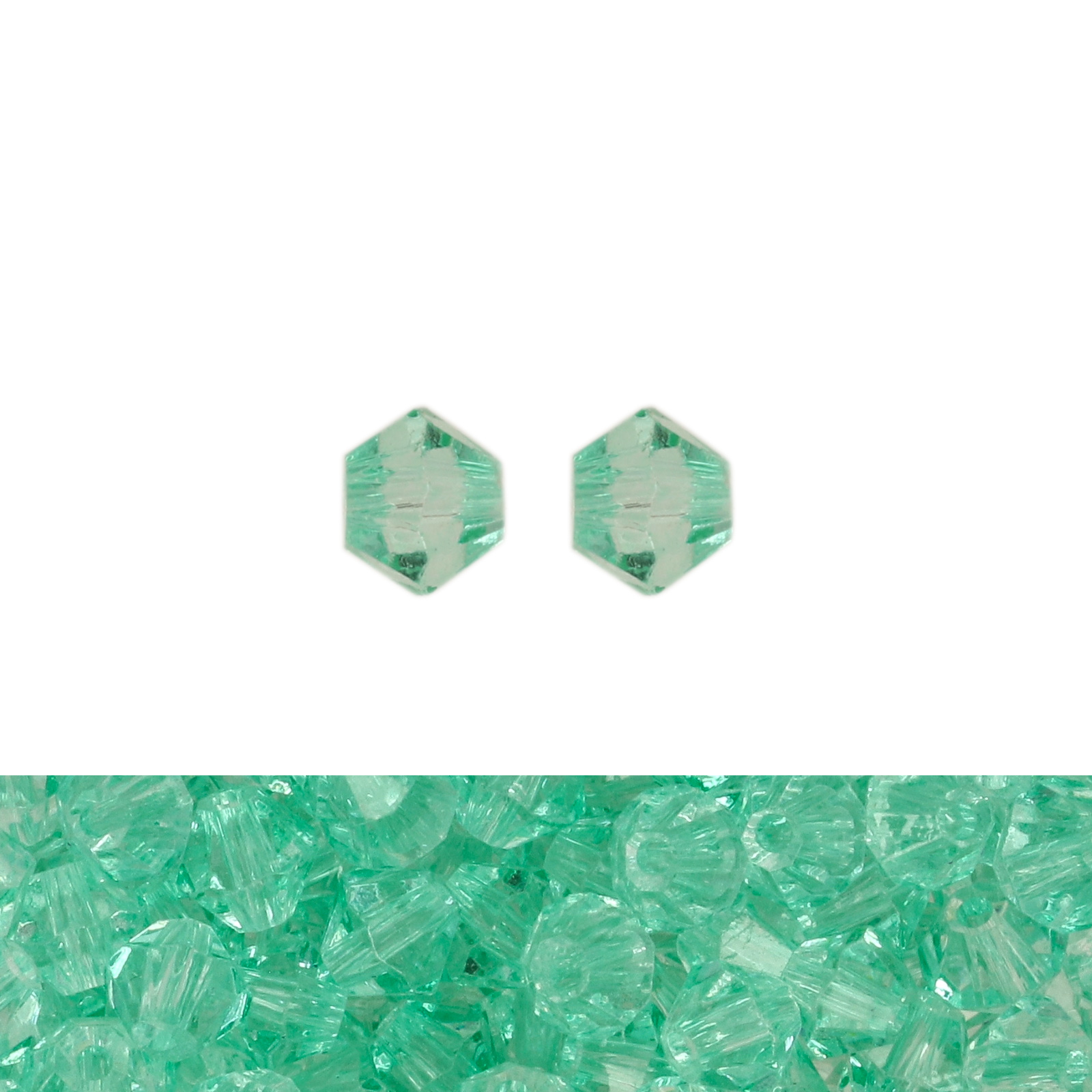 doppelkegel brilliant turquoise 4mm | 120st