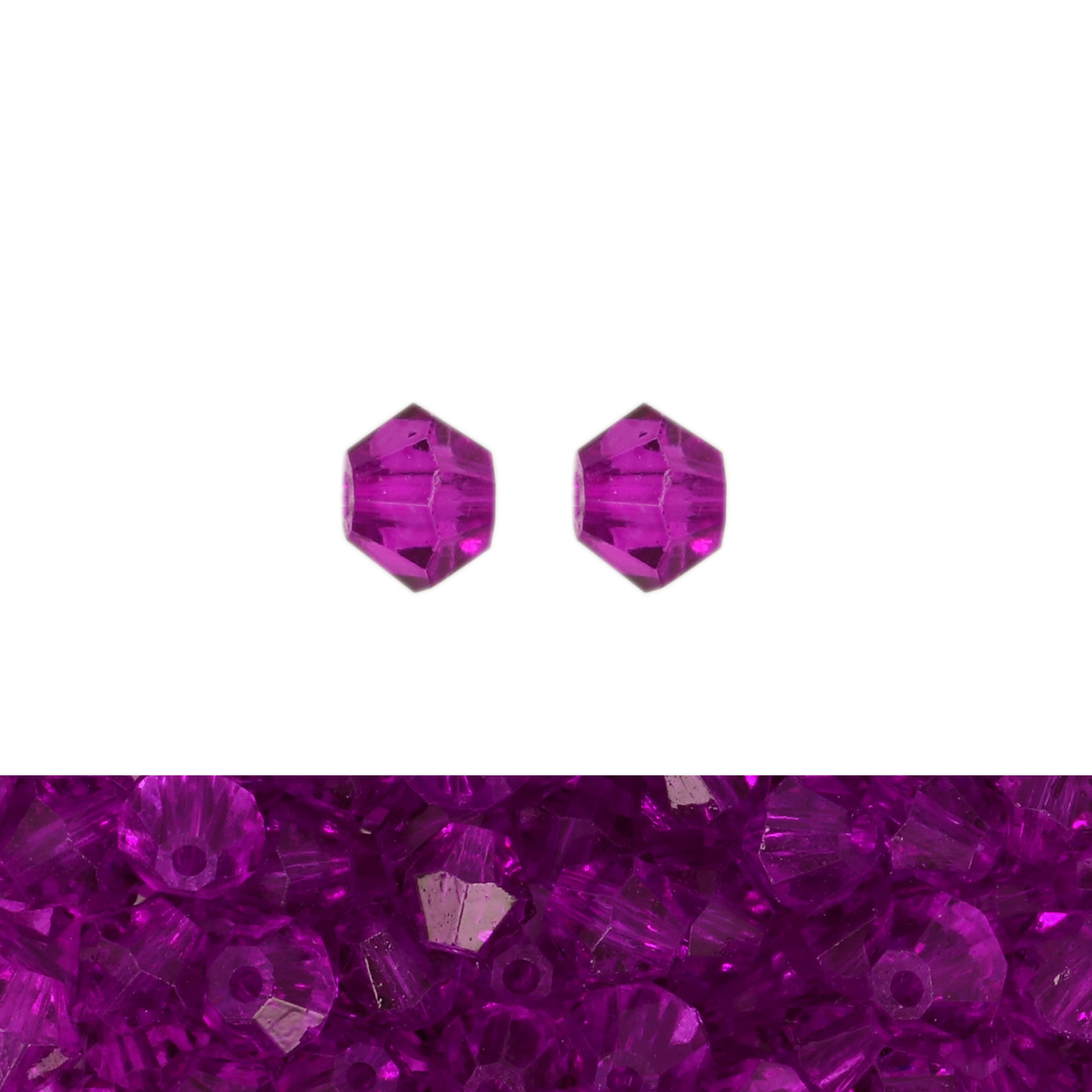 doppelkegel brilliant fuchsia 4mm | 120st