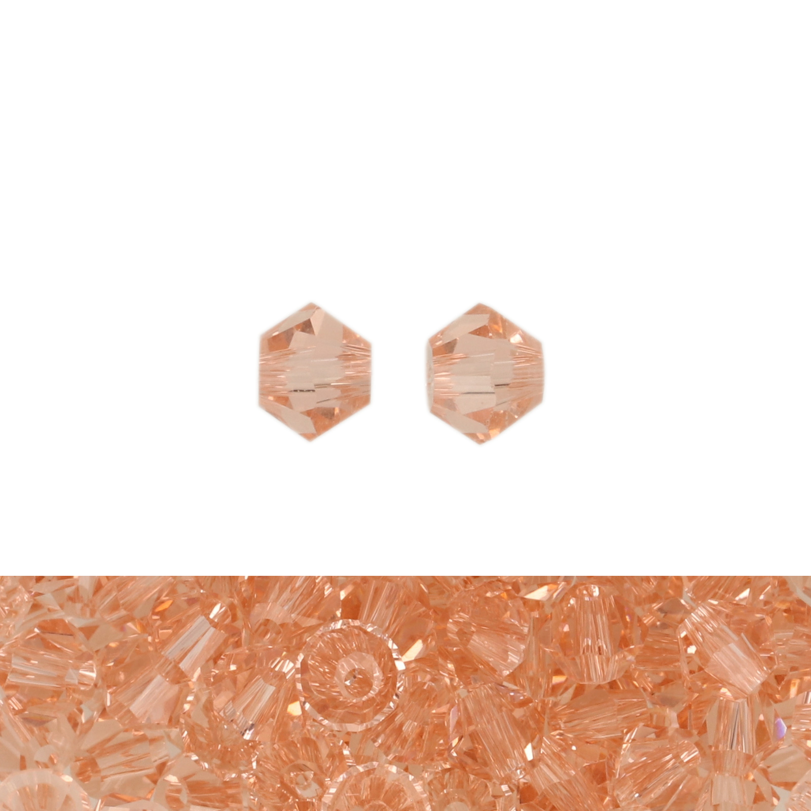 bicone brilliant rose peach 4mm | 120pc