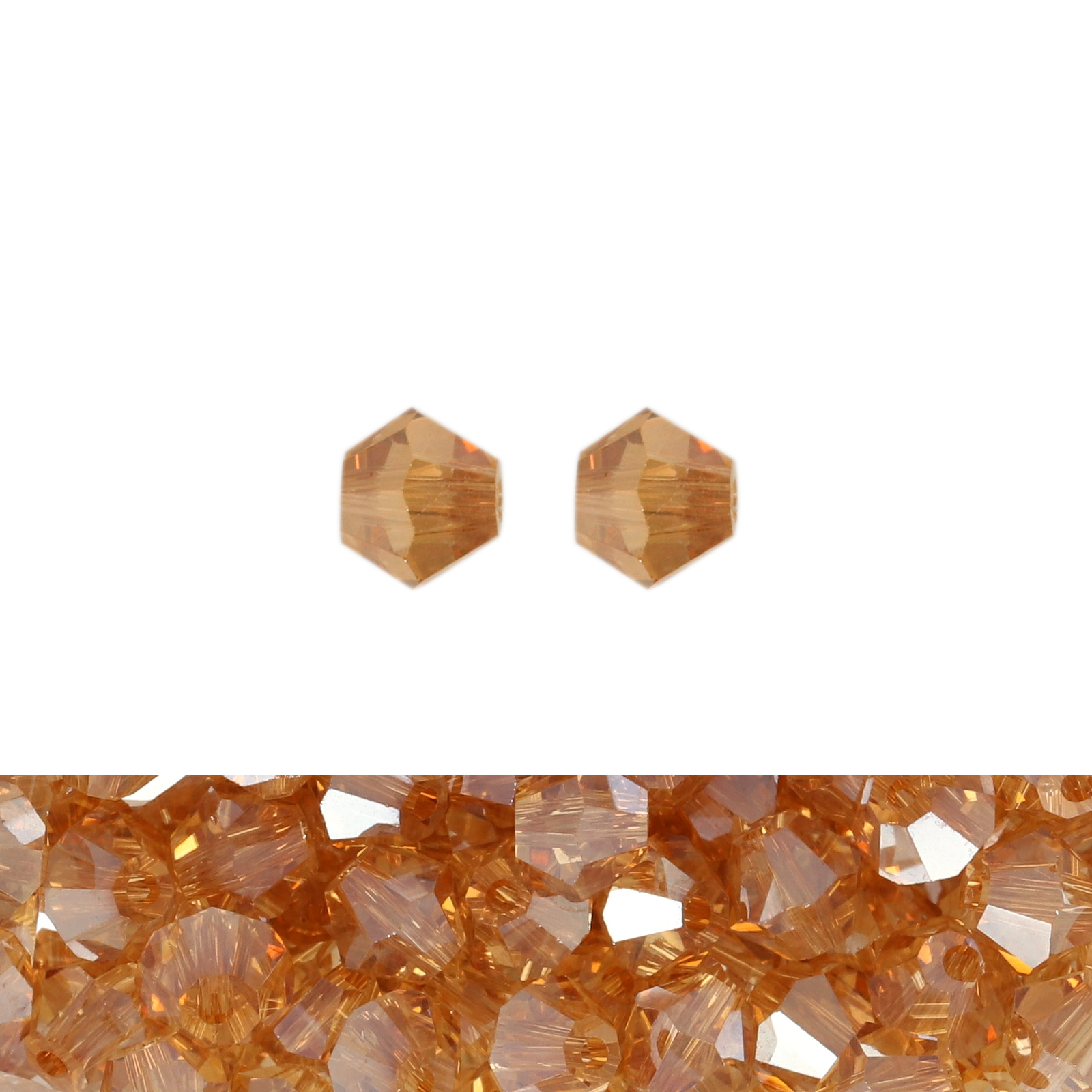doppelkegel brilliant topaz plated 4mm | 120st