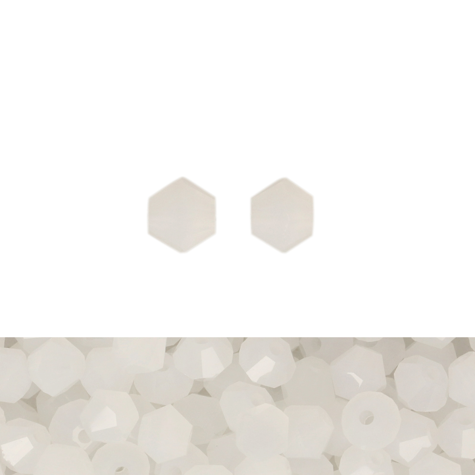 doppelkegel brilliant white alabaster 4mm | 120st