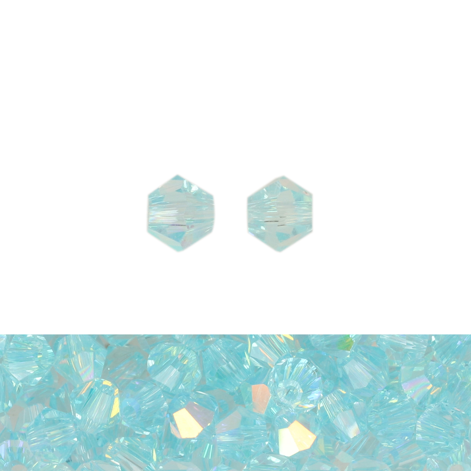 bicone brilliant aquamarine ab 4mm | 120pc