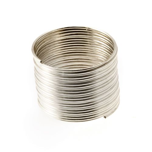 silver plated memory wire ring 19mm - wire 0,6mm | 48 turns