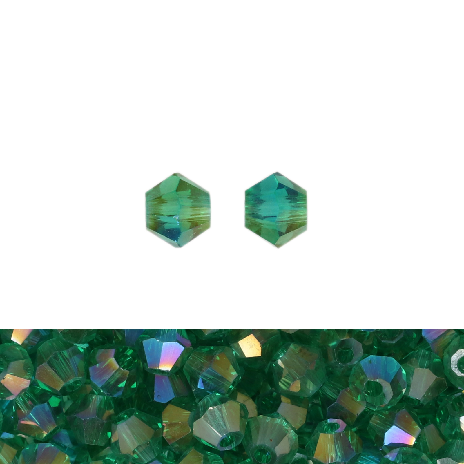 bicone brilliant emerald ab 4mm | 120pc