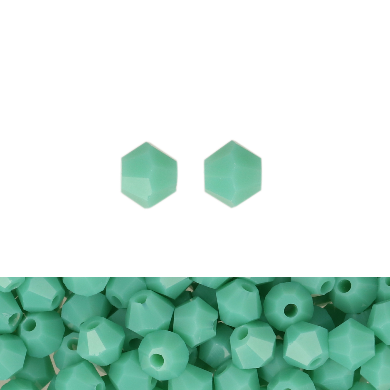 bicone brilliant opaque turquoise 4mm | 120pc