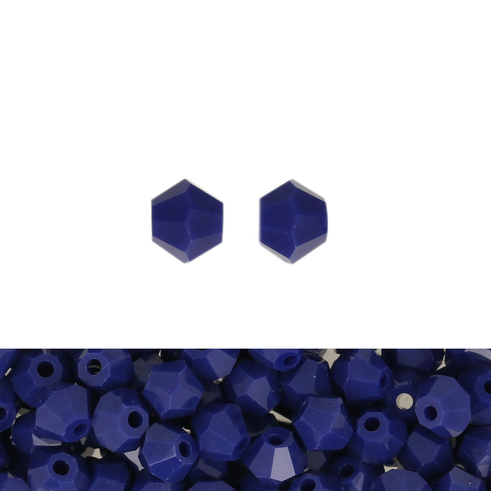 bicone brilliant opaque blue 4mm | 120pc