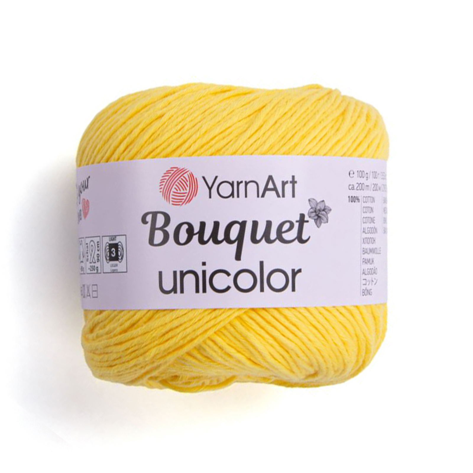 yarnart bouquet unicolor - pale yellow (3218) - 100gr (200mt) | 1pc