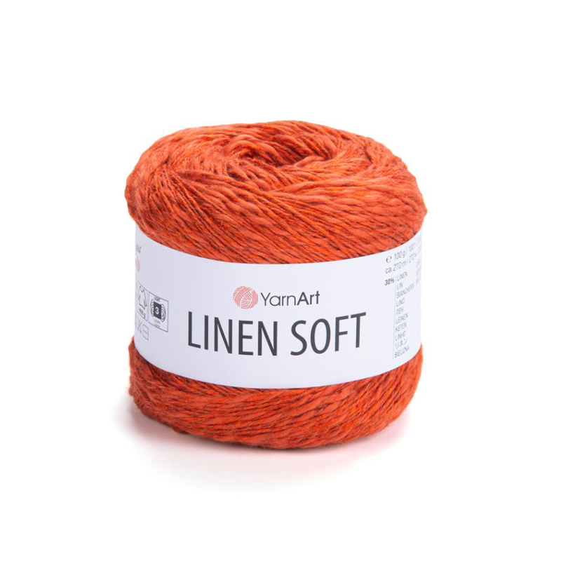yarnart linen soft - orange (7310) - 100gr (272mt) | 1pc