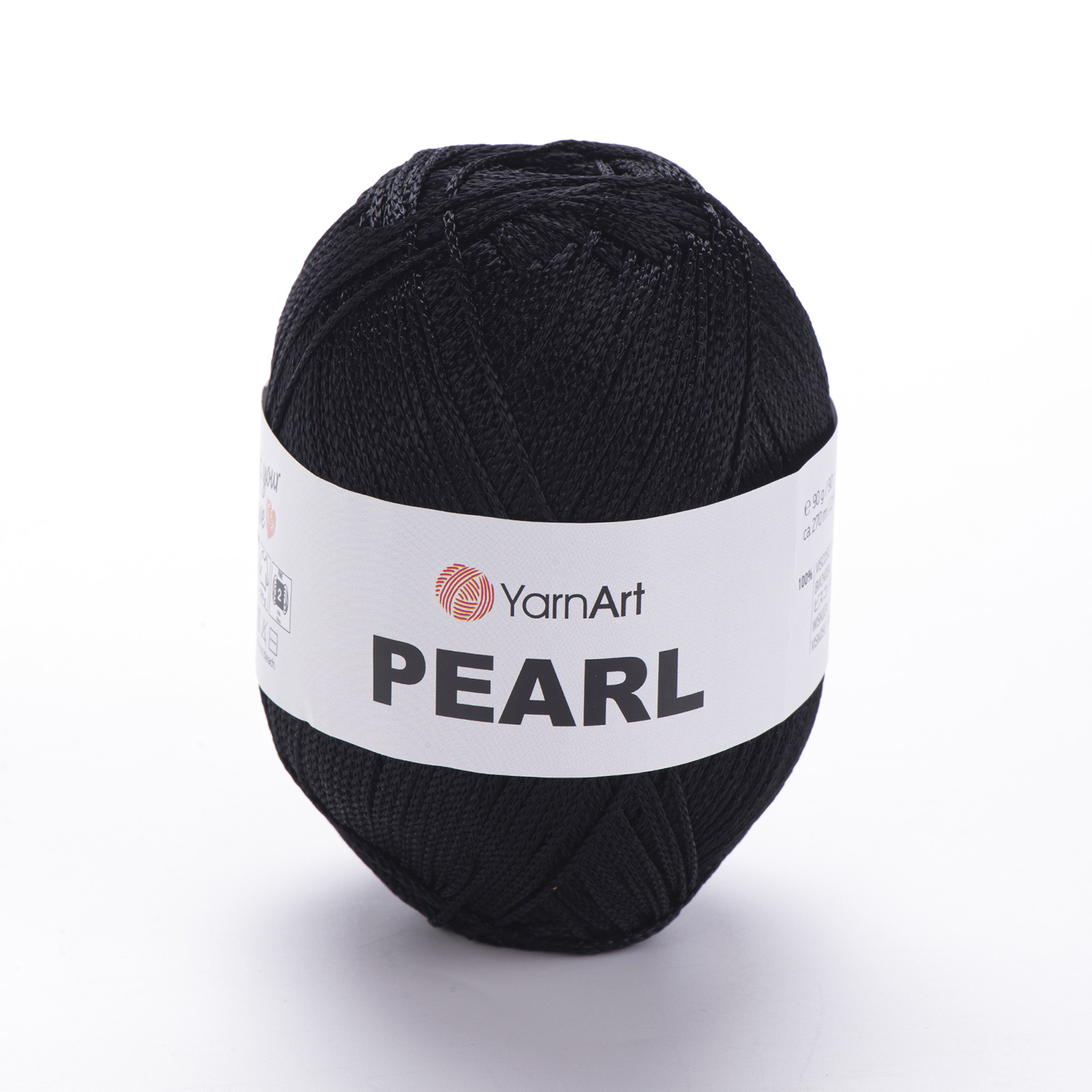 yarnart pearl - black (107) - 90gr (270mt) | 1pc