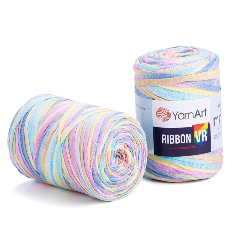 yarnart ribbon vr - rainbow frost (929) - 250gr (125mt) | 1pc