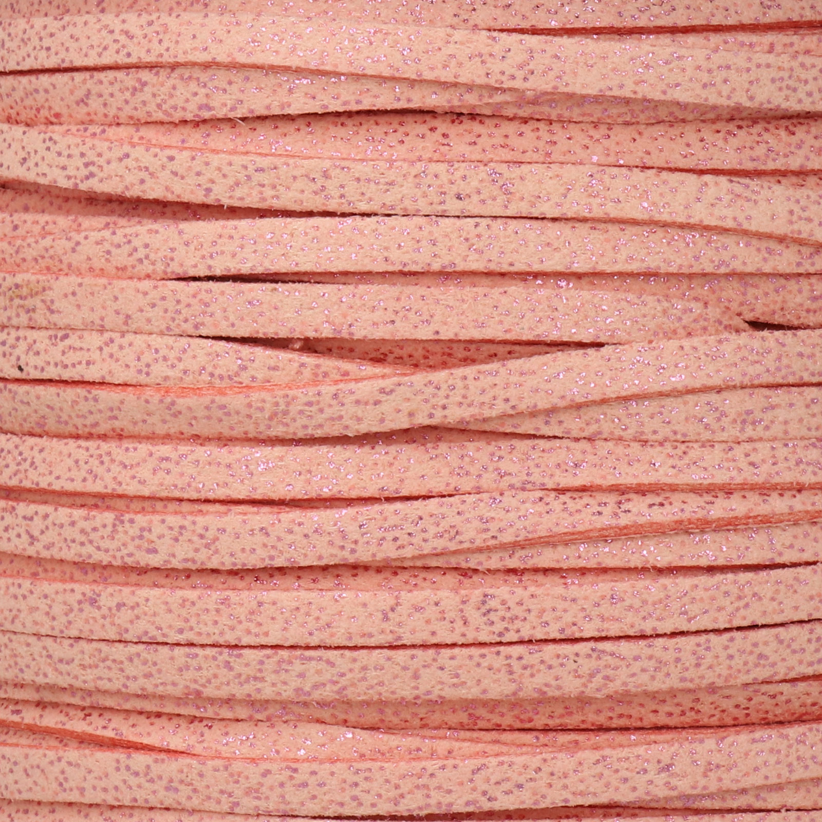 pink glitter micro fiber suede 3x1,5mm | 2mt