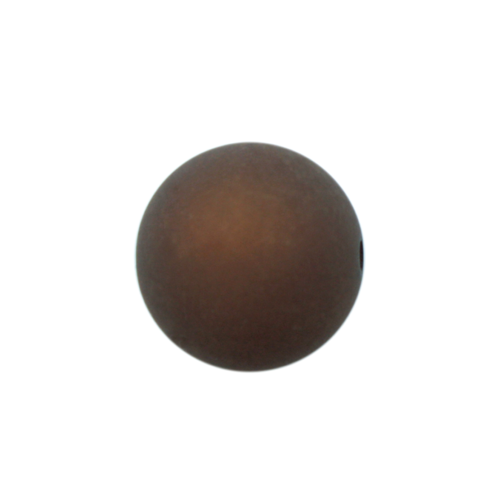 perle polaris frosted - runde braun 16mm | 2st