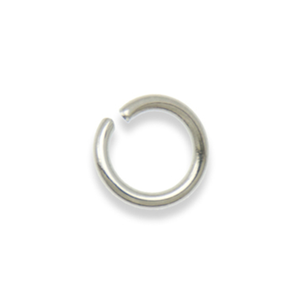 biegeringe rhodium versilbert 5mm - wire 0,8mm | 150st
