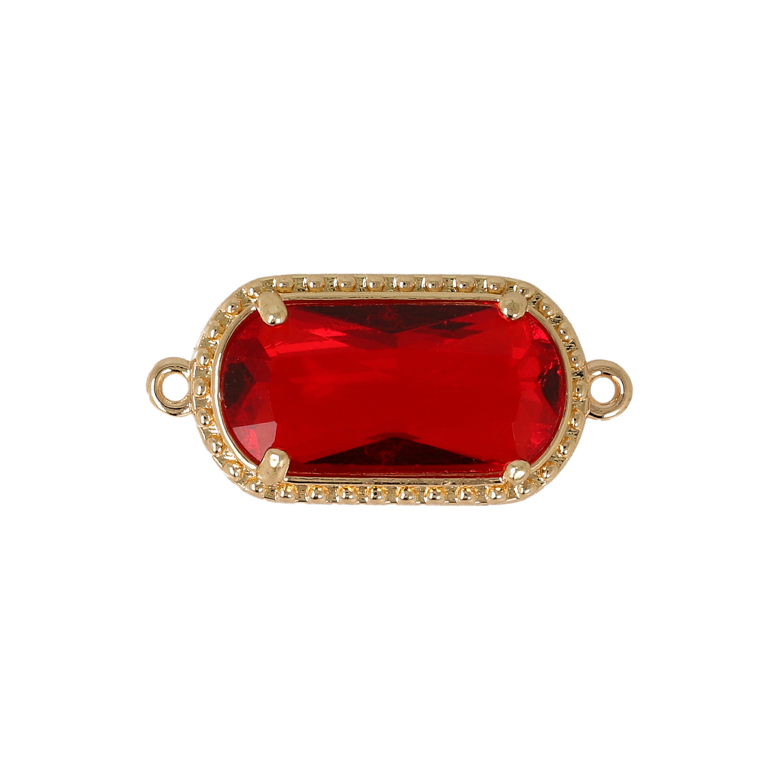 zwischenteil fine crystal vergoldet oval light siam 14x7mm | 2st