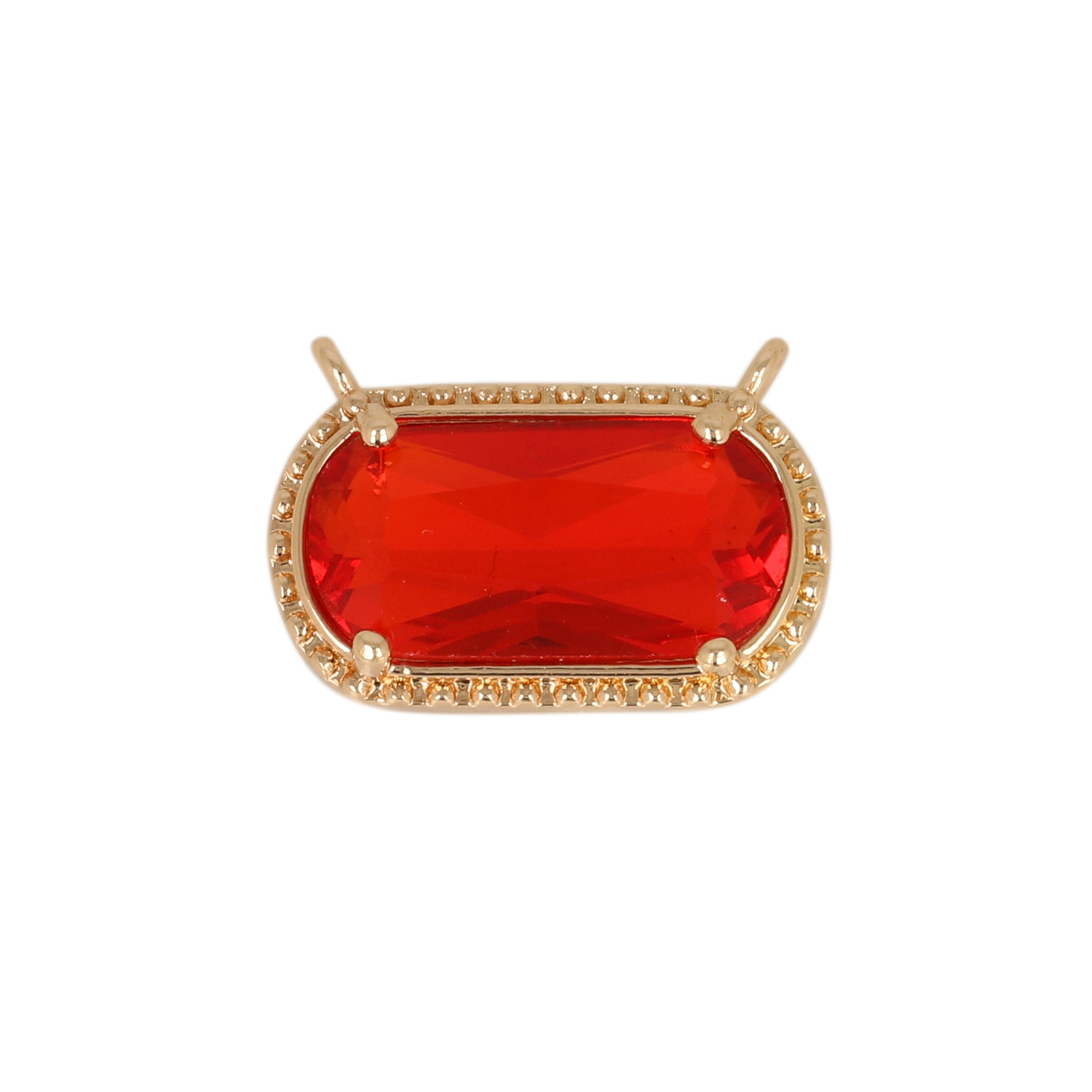 anhänger fine crystal vergoldet oval light siam 14x7mm | 2st