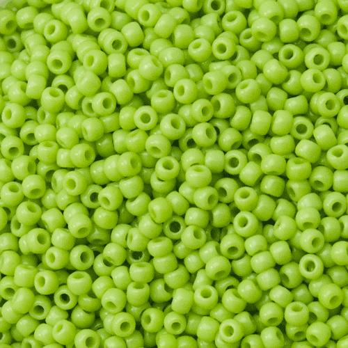 rocaille toho seed beads 11/0 - opaque sour apple (44) | 10gr