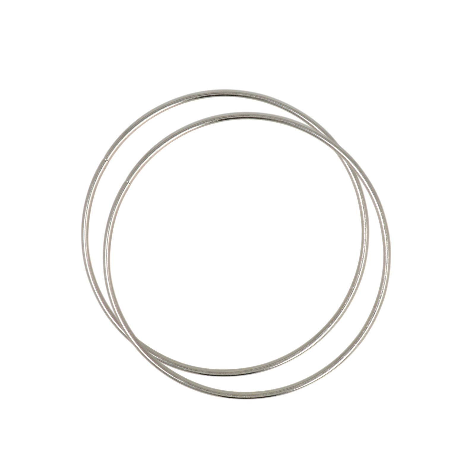 metal hoops for covering bags - silver 10cm - thickness 2,8mm | 2pc