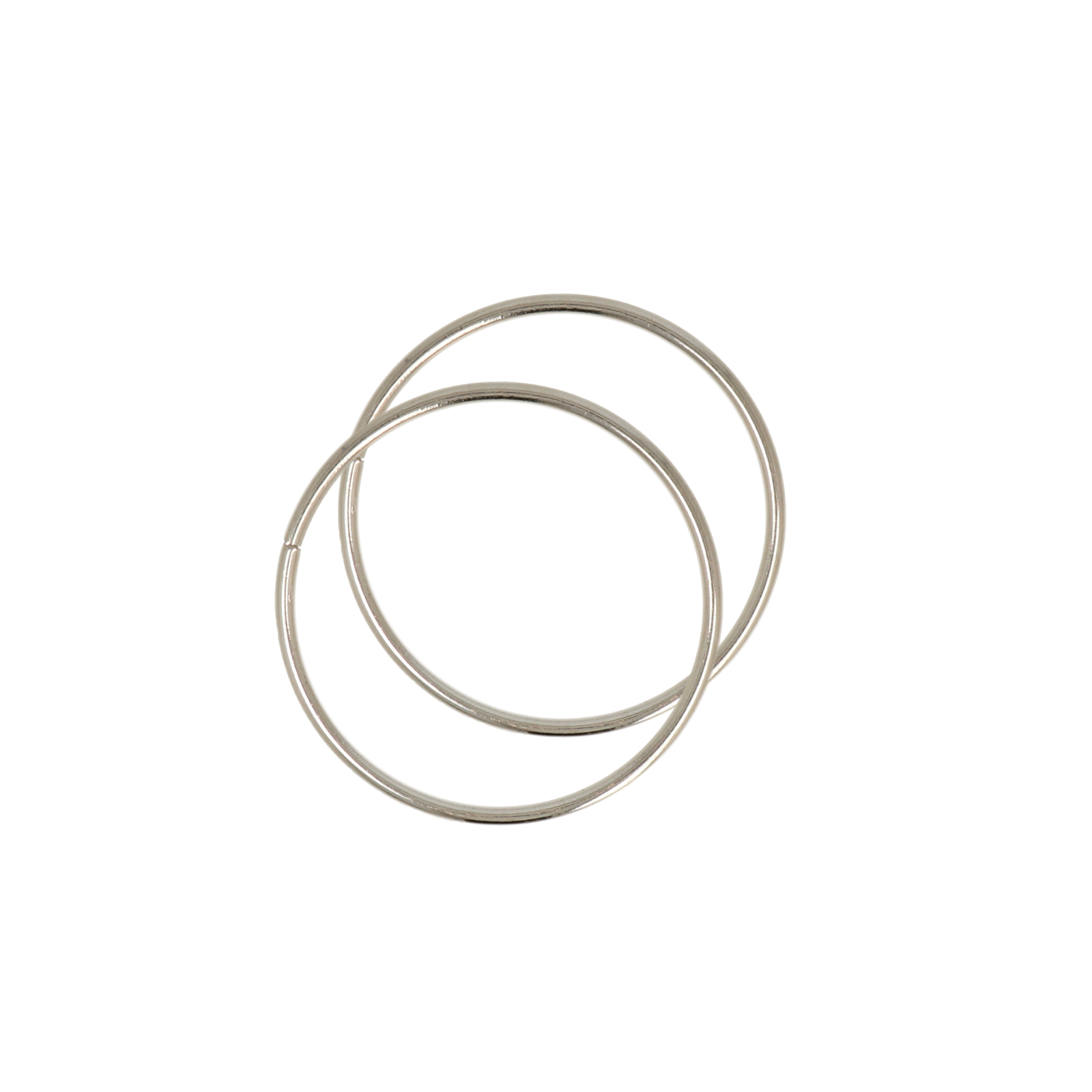 metal hoops for covering bags - silver 6cm - thickness 2,8mm | 2pc