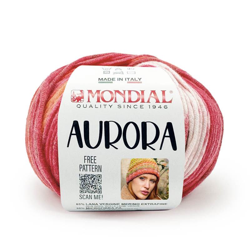 aurora mondial - rosa/grün/creme/fuchsia (615) - 50gr (120mt) | 1st