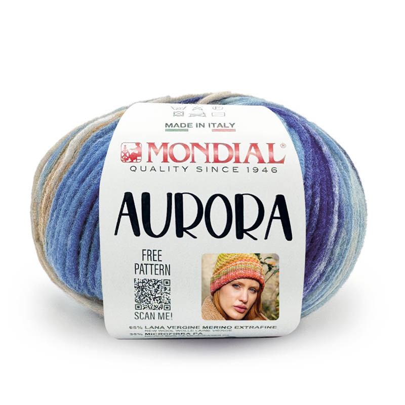 aurora mondial - blue/brick/turquoise (617) - 50gr (120mt) | 1pc