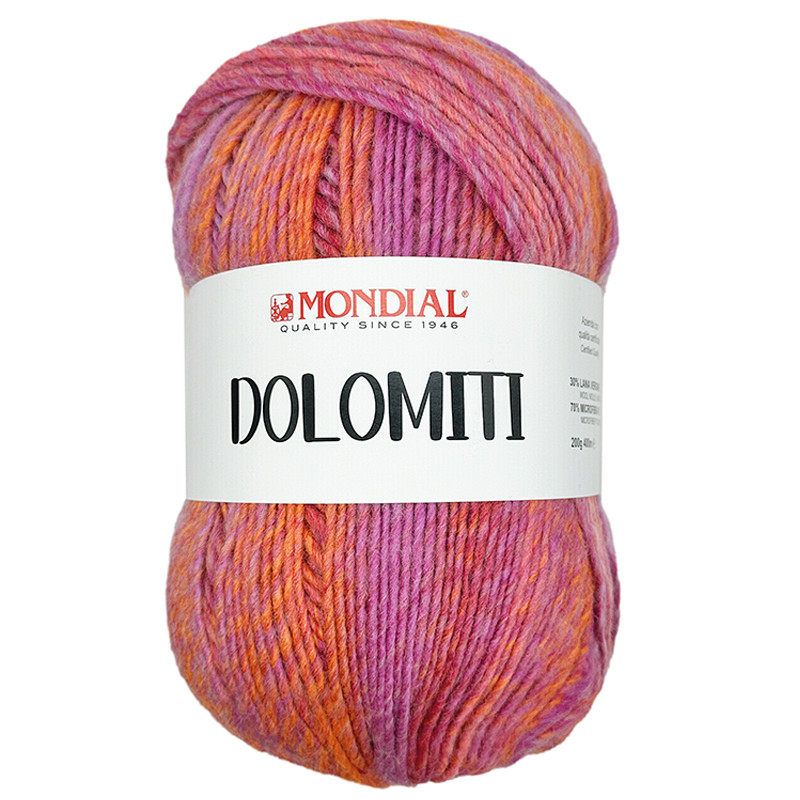 dolomiti mondial - fuchsia/orange/red (537) - 200gr (400mt) | 1pc