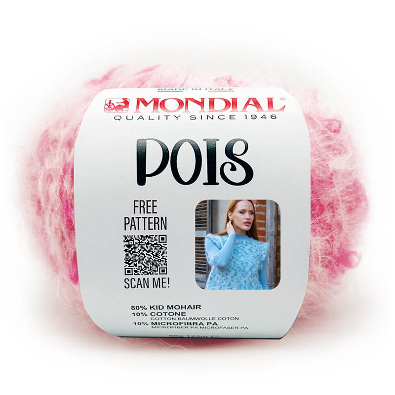 pois mondial - cream/fuchsia (792) - 50gr (125mt) | 1pc