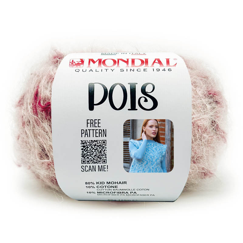 pois mondial - creme/bordeaux (793) - 50gr (125mt) | 1st