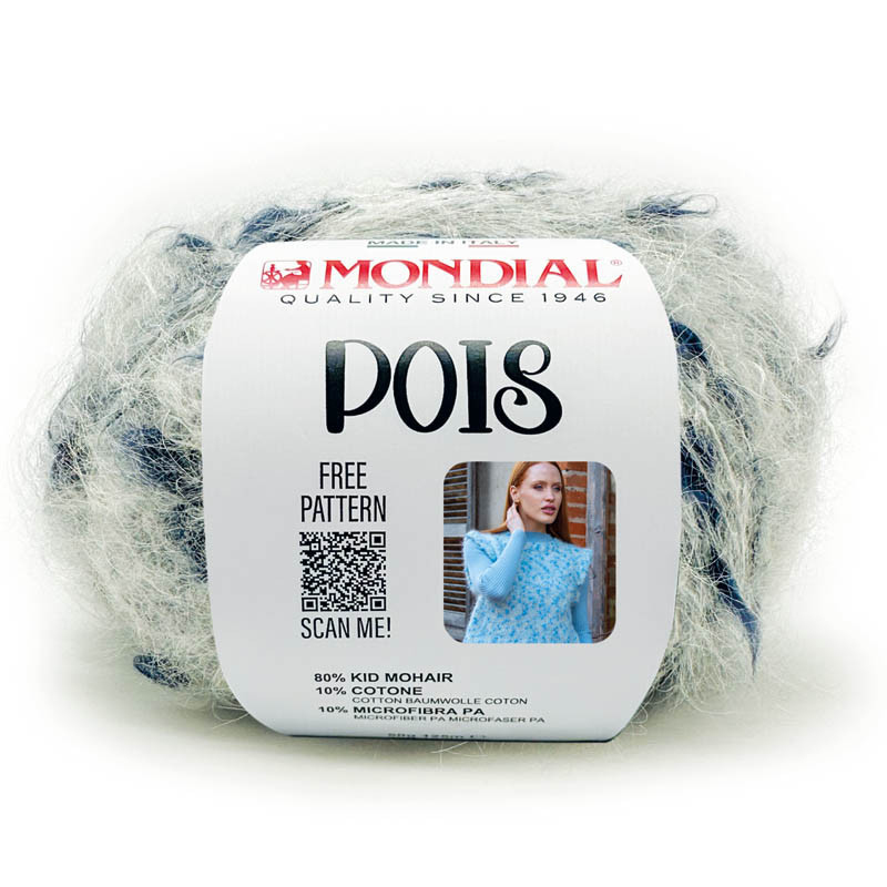 pois mondial - cream/blue (796) - 50gr (125mt) | 1pc