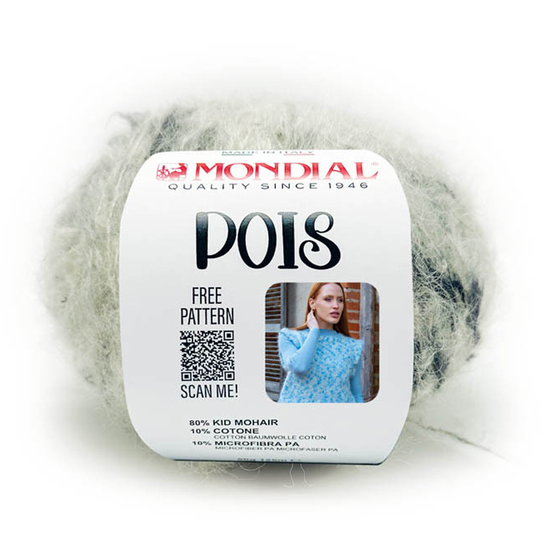 pois mondial - creme/anthrazit (798) - 50gr (125mt) | 1st