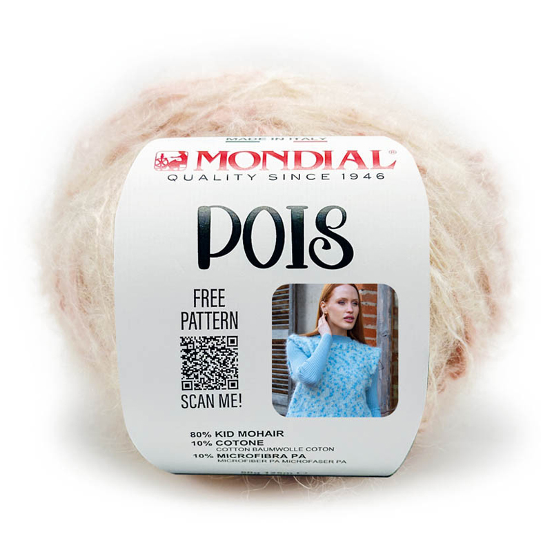 pois mondial - cream/pink (791) - 50gr (125mt) | 1pc
