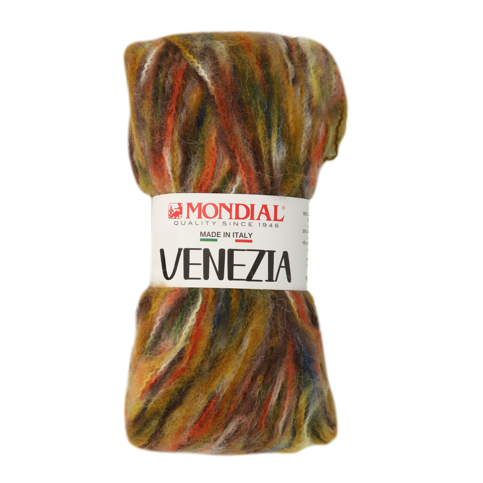 venezia mondial - olive/orange/dark brown (444) - 50gr (210mt) | 1pc