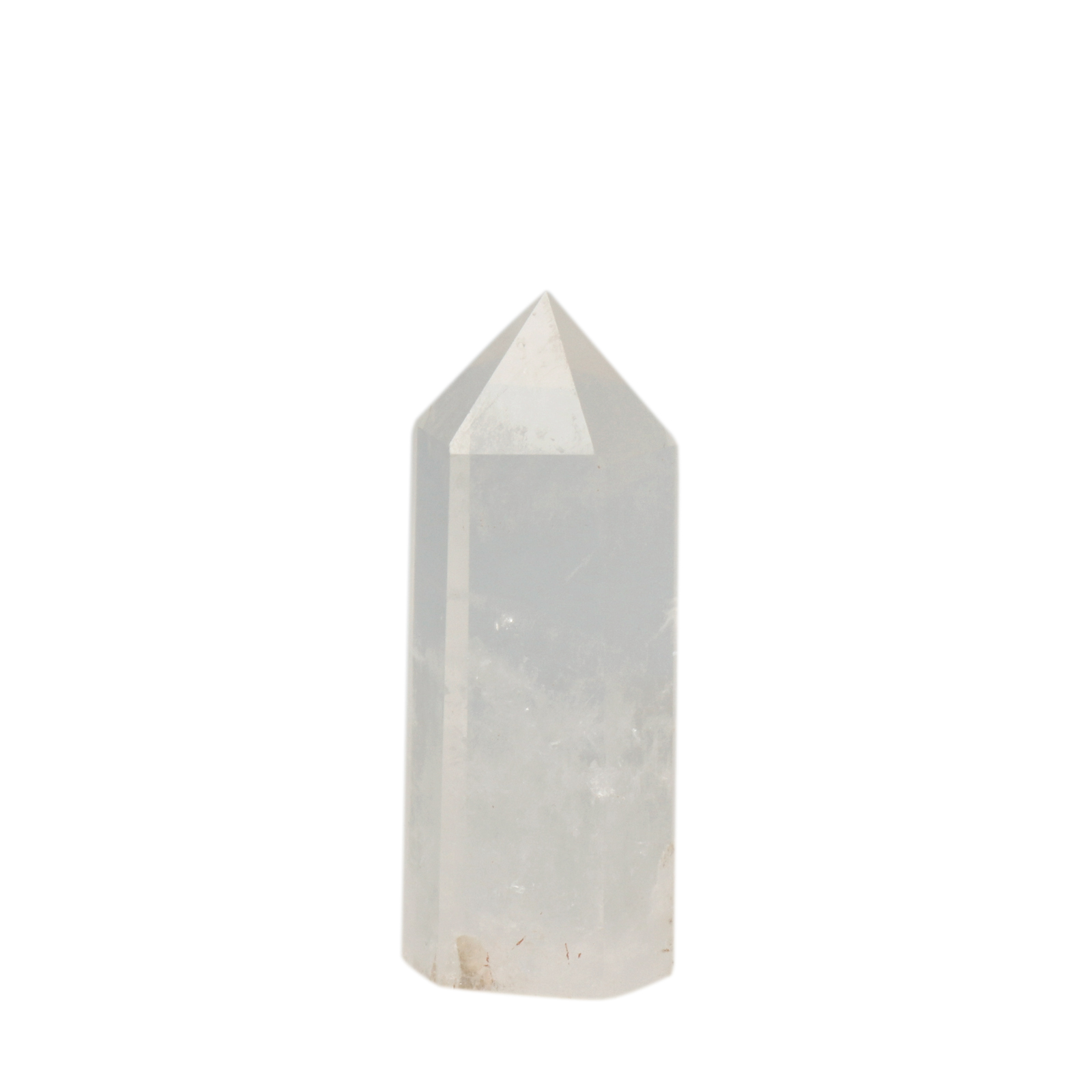 crackled rock crystal tower exagonal 6-7 x 2,5cm - 40-55gr | 1pc