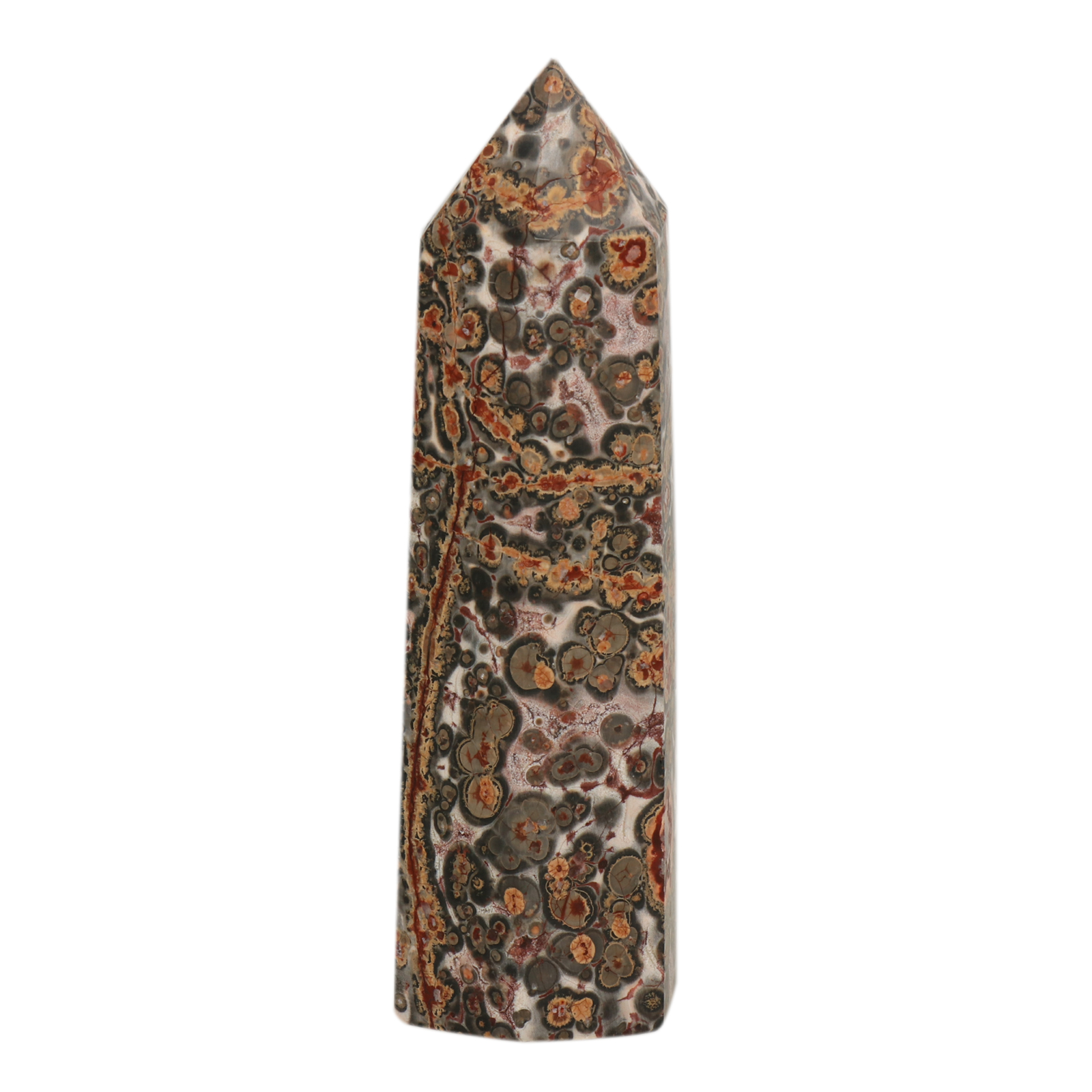 leopard skin jasper tower exagonal 8-9 x 2,5cm - 67-80gr | 1pc