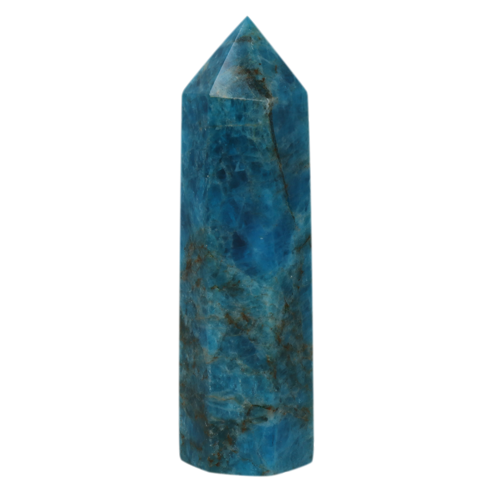 blau apatit turm sechseck 8-9 x 2,5cm - 90-105gr | 1st
