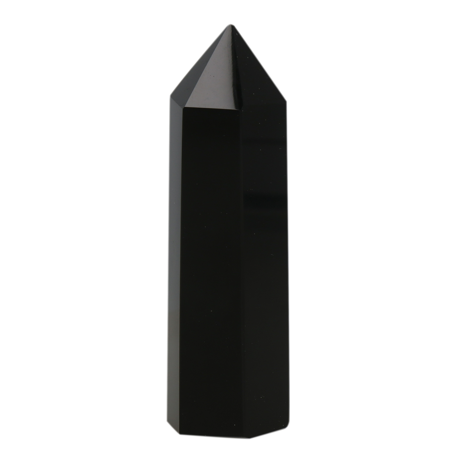 schwarzobsidian turm sechseck 8-9 x 2,5cm - 75-90gr | 1st