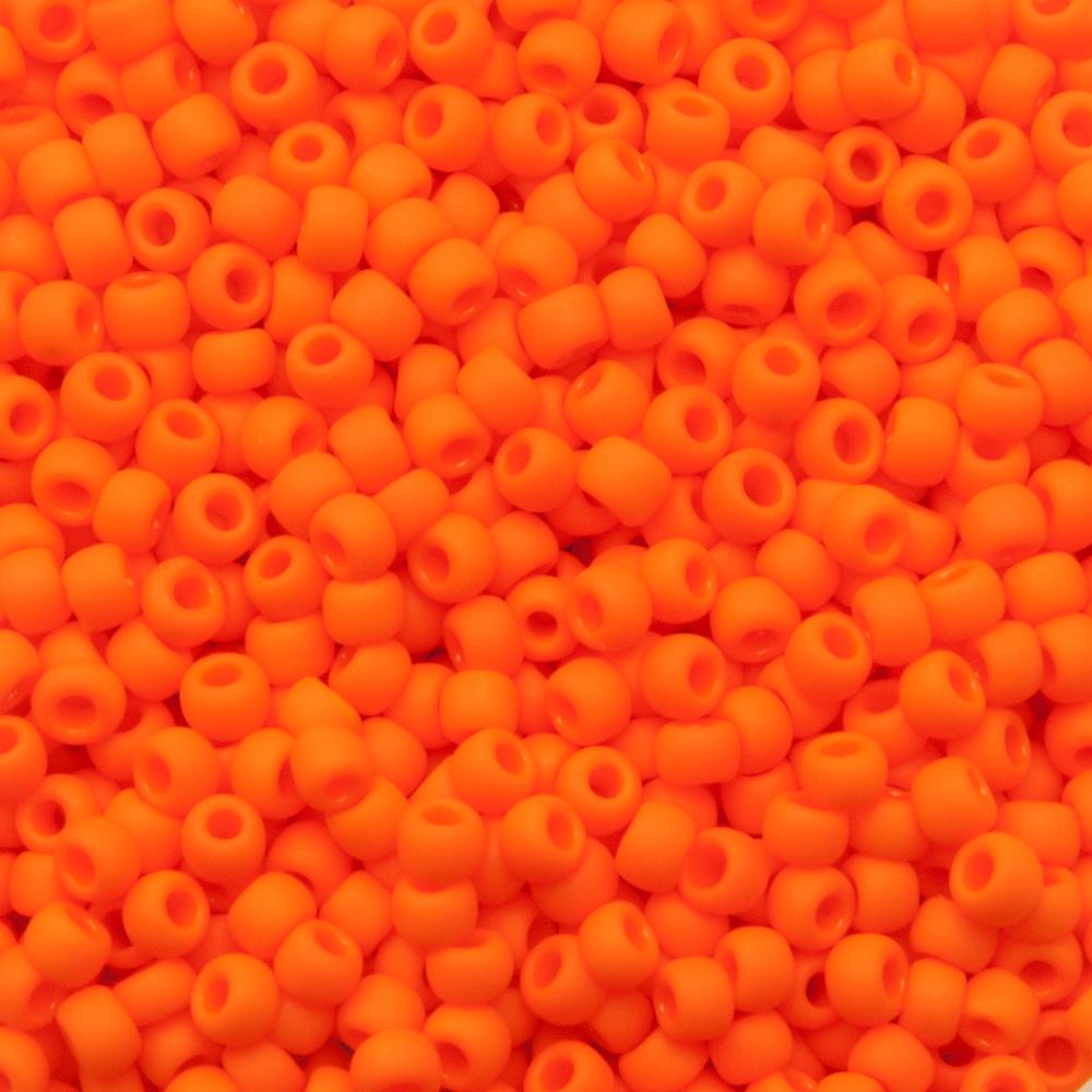 rocaille toho seed beads 8/0 opaque frosted cantalope (42df) | 10gr