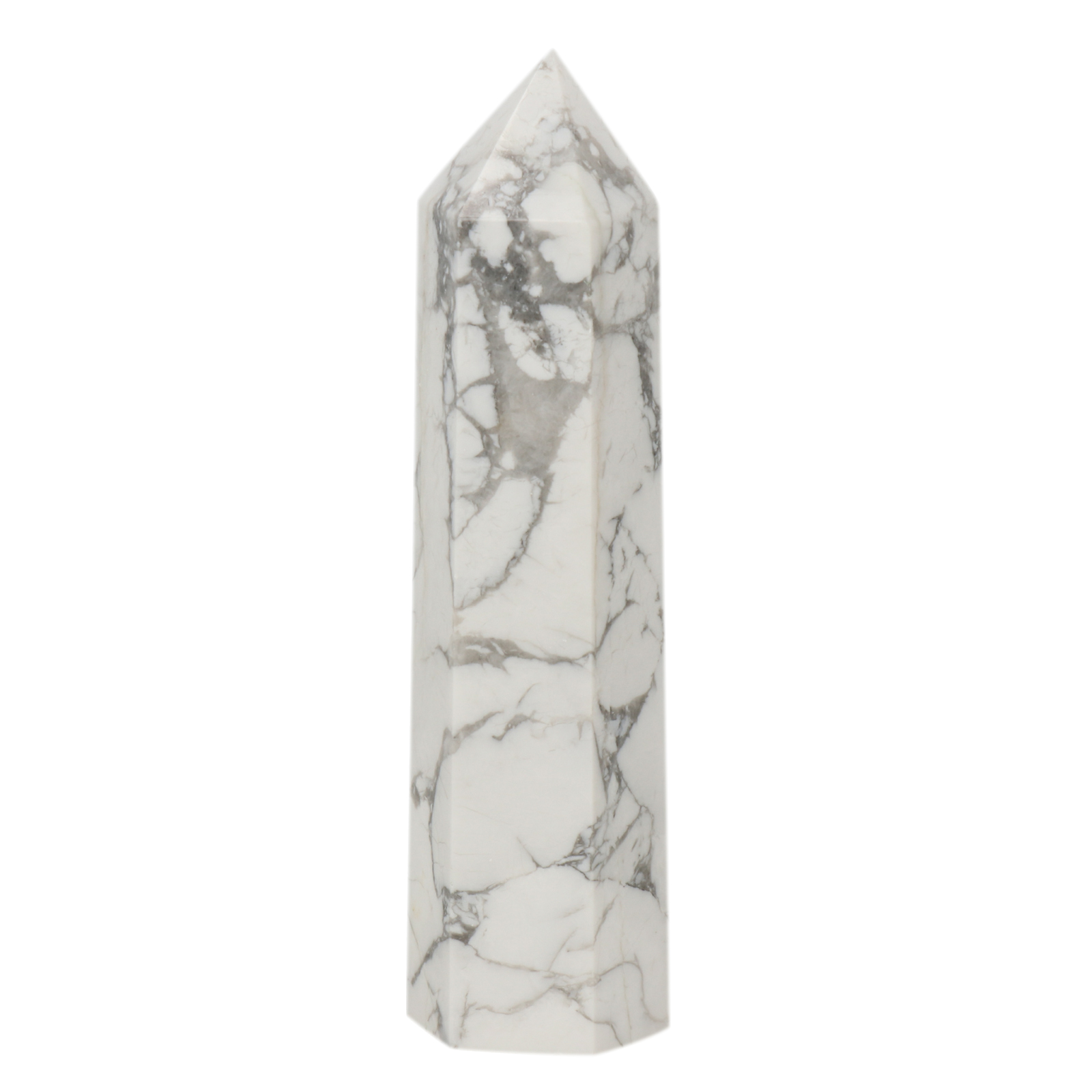 white howlite tower exagonal 9-10 x 2cm - 75-90gr | 1pc