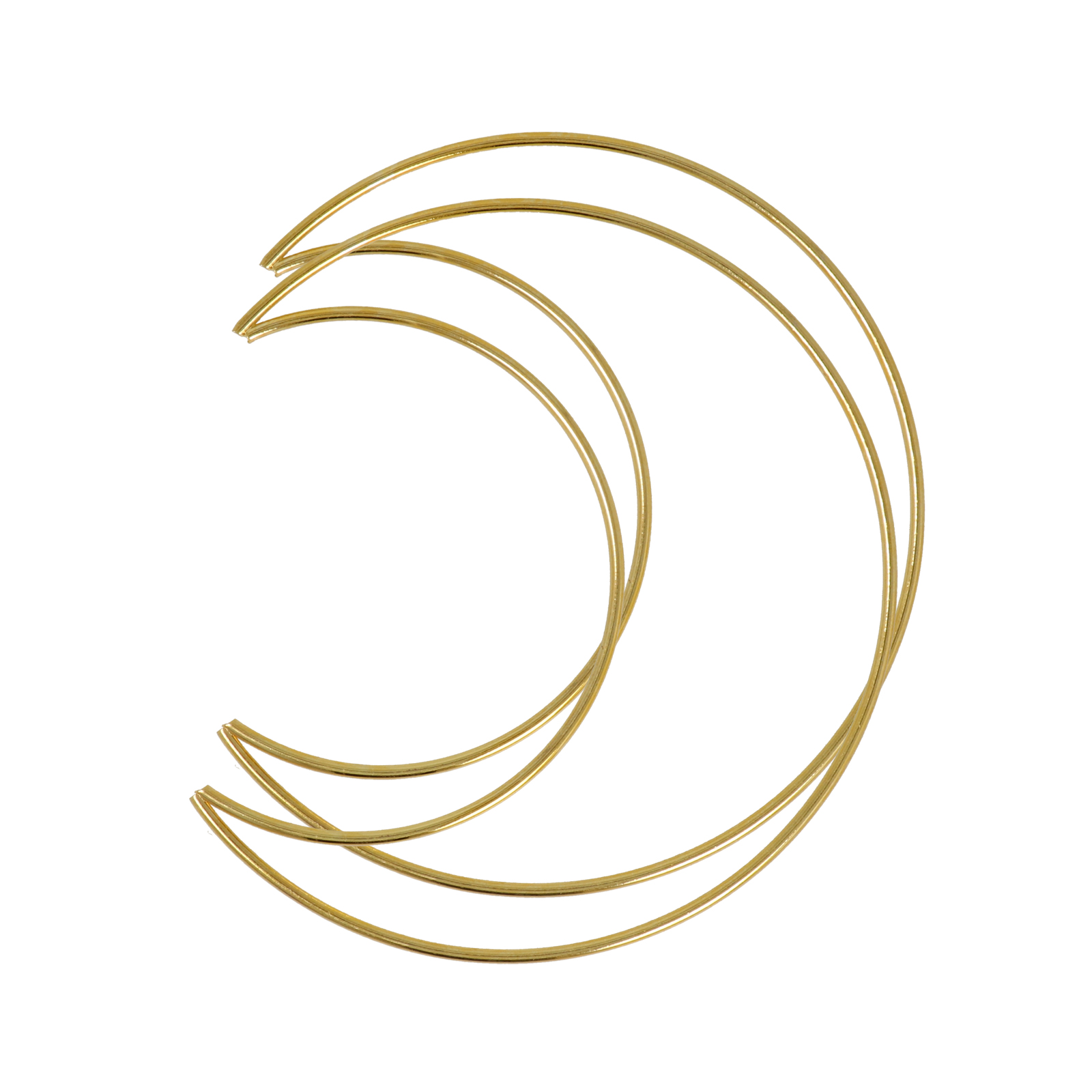 metal hoops for covering bags - moon gold 15cm - thickness 3,0mm | 2pc