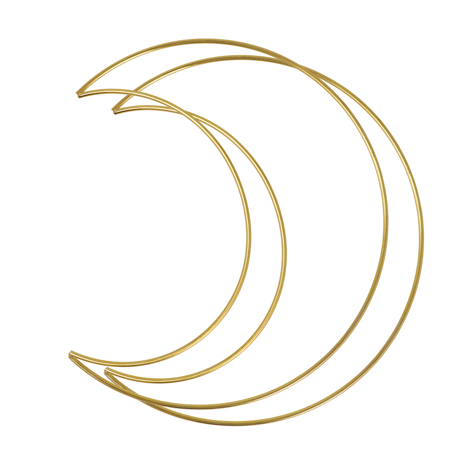 metal hoops for covering bags - moon gold 20cm - thickness 3,0mm | 2pc