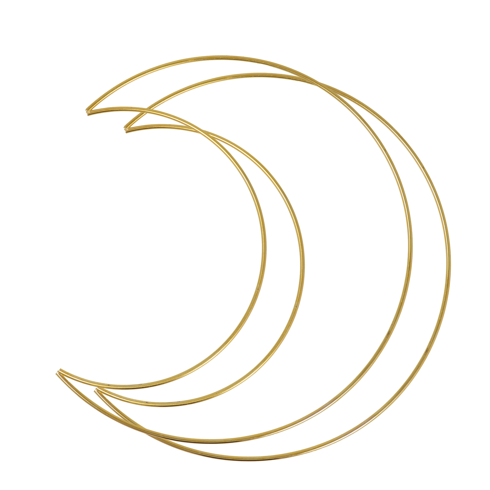 metal hoops for covering bags - moon gold 25cm - thickness 3,0mm | 2pc