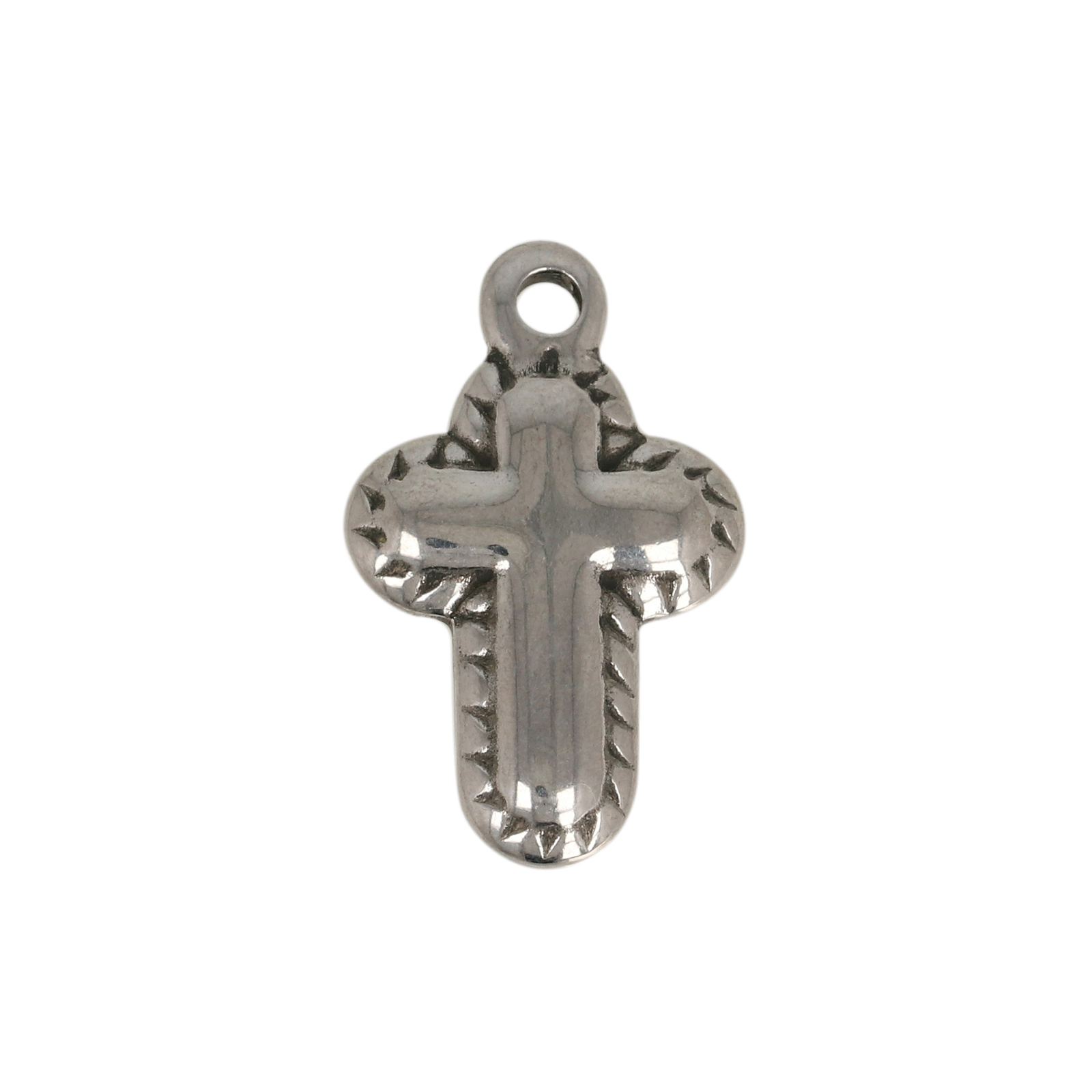 antique stainless steel gothic cross charm 18x12mm | 1pc